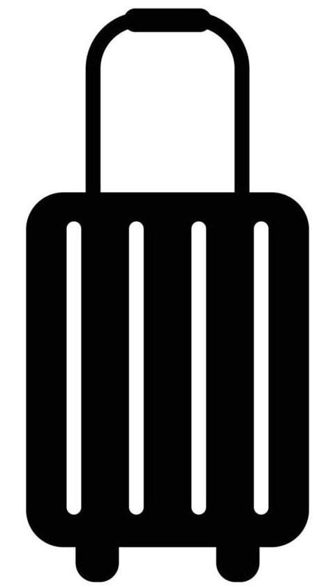 Luggage bag icon for travel accessories and baggage storage.